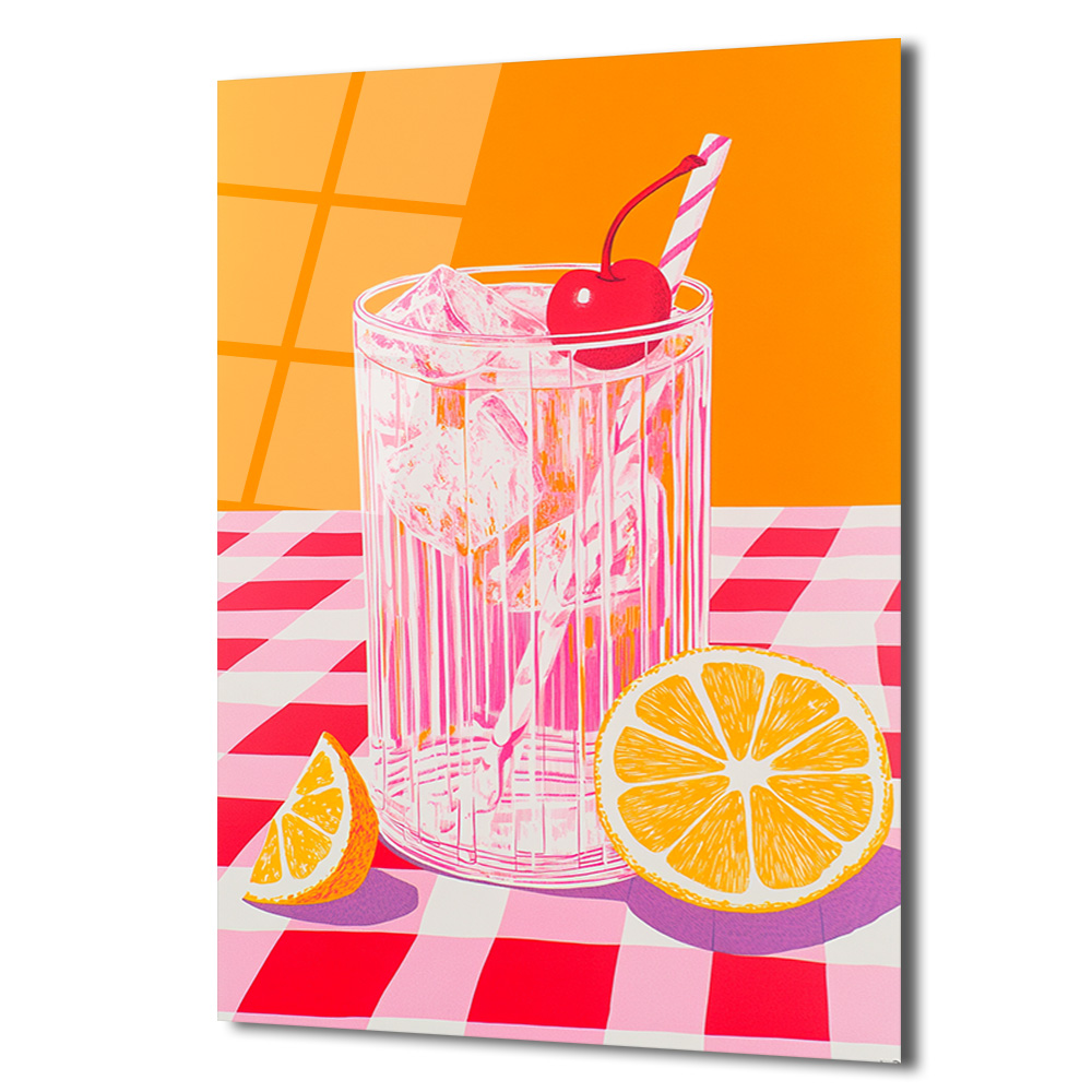 Yaz Kokteyli Pop Art Cam Tablo - Canlı Renklerle Mekanınıza Ferahlık Katın - Glazella Yaz Kokteyli Pop Art Cam Tablo - Canlı Renklerle Mekanınıza Ferahlık Katın - Glazella