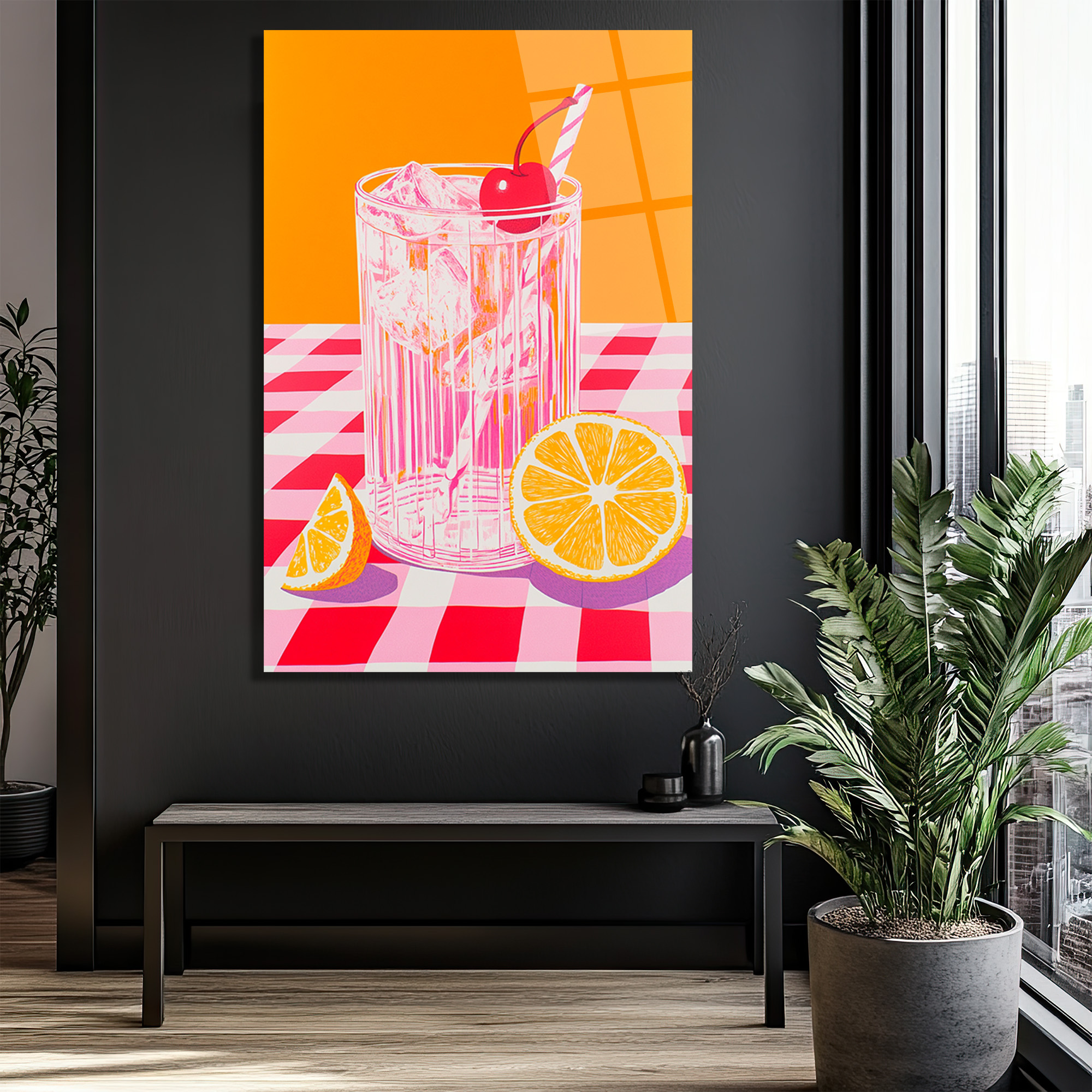 Yaz Kokteyli Pop Art Cam Tablo - Canlı Renklerle Mekanınıza Ferahlık Katın - Glazella Yaz Kokteyli Pop Art Cam Tablo - Canlı Renklerle Mekanınıza Ferahlık Katın - Glazella