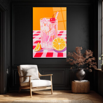 Yaz Kokteyli Pop Art Cam Tablo - Canlı Renklerle Mekanınıza Ferahlık Katın - Glazella Yaz Kokteyli Pop Art Cam Tablo - Canlı Renklerle Mekanınıza Ferahlık Katın - Glazella