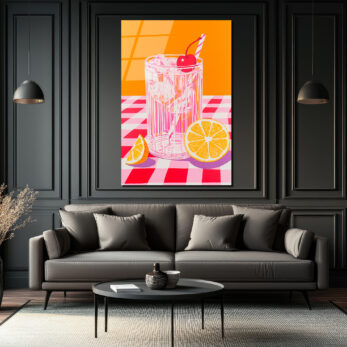 Yaz Kokteyli Pop Art Cam Tablo - Canlı Renklerle Mekanınıza Ferahlık Katın - Glazella Yaz Kokteyli Pop Art Cam Tablo - Canlı Renklerle Mekanınıza Ferahlık Katın - Glazella