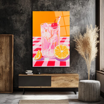 Yaz Kokteyli Pop Art Cam Tablo - Canlı Renklerle Mekanınıza Ferahlık Katın - Glazella Yaz Kokteyli Pop Art Cam Tablo - Canlı Renklerle Mekanınıza Ferahlık Katın - Glazella