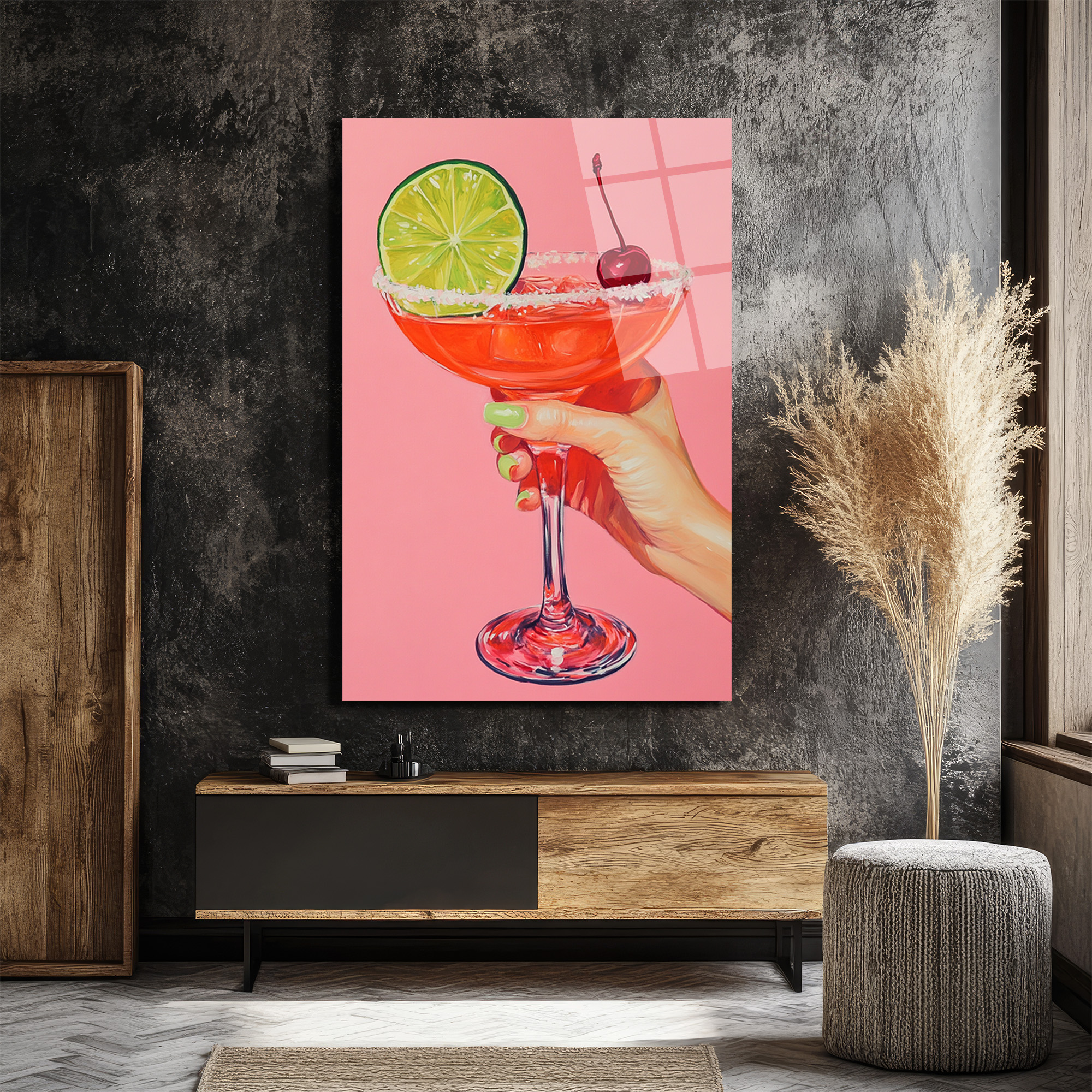 Yaz Esintisi: Canlı Kokteyl ve Limon Dilimi Modern Cam Tablo - Glazella Yaz Esintisi: Canlı Kokteyl ve Limon Dilimi Modern Cam Tablo - Glazella