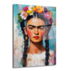 Frida Kahlo Çiçekli Taç Portresi Cam Tablo - Glazella Frida Kahlo Çiçekli Taç Portresi Cam Tablo - Glazella