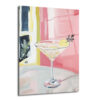 Modern Martini Sanatı Cam Tablo - Pembe ve Limon Ferahlığı - Glazella Modern Martini Sanatı Cam Tablo - Pembe ve Limon Ferahlığı - Glazella