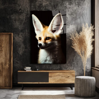 Gizemli Çöl Tilkisi Fennec Cam Tablo: Evine Vahşi Zarafet Kat! - Glazella Gizemli Çöl Tilkisi Fennec Cam Tablo: Evine Vahşi Zarafet Kat! - Glazella