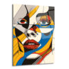Dinamik Renklerle Pop Art Kadın Portre Cam Tablo - Glazella