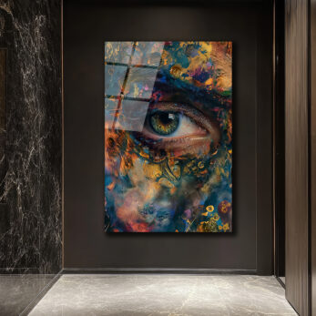 Evrenin Gözü Abstract Cam Tablo - Glazella