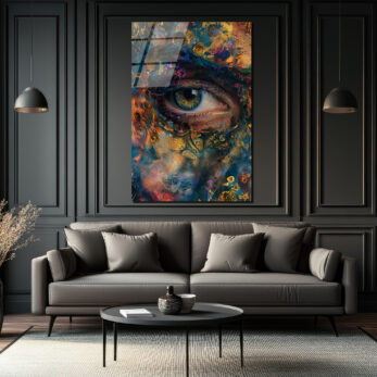 Evrenin Gözü Abstract Cam Tablo - Glazella