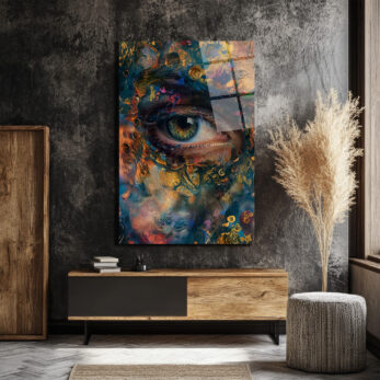 Evrenin Gözü Abstract Cam Tablo - Glazella