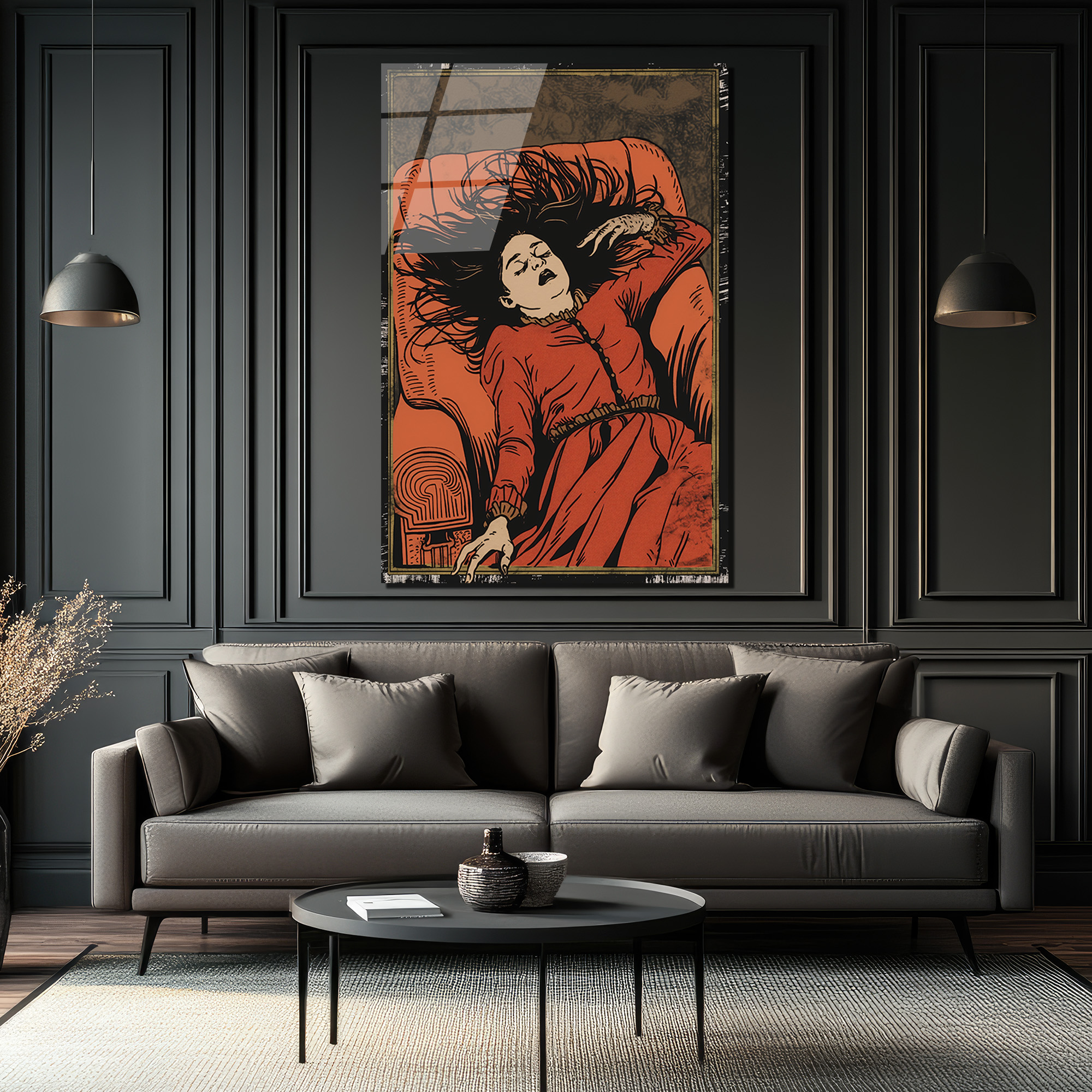 Derin Uyku: Gotik Sanat Temalı Cam Tablo - Glazella Derin Uyku: Gotik Sanat Temalı Cam Tablo - Glazella