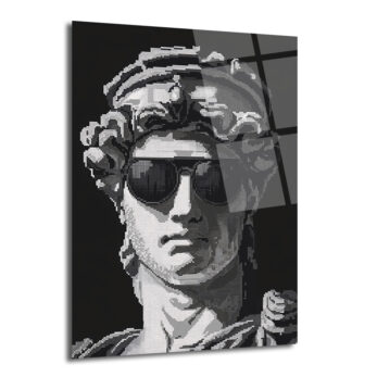 Cool David Pixel Sanat Cam Tablo - Glazella