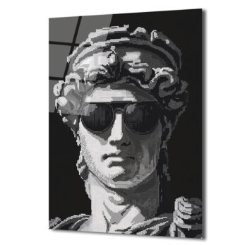 Cool David Pixel Sanat Cam Tablo - Glazella