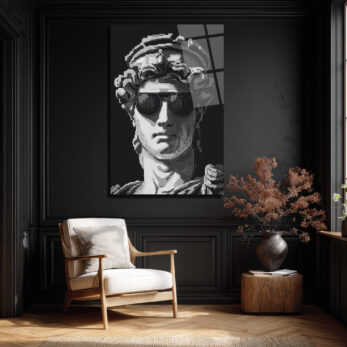 Cool David Pixel Sanat Cam Tablo - Glazella Cool David Pixel Sanat Cam Tablo - Glazella