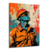 Vizyoner İşçi Pop Art Cam Tablo - Glazella Vizyoner İşçi Pop Art Cam Tablo - Glazella