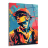 Dinamik Pop Art İşçi Portresi Cam Tablo - Glazella Dinamik Pop Art İşçi Portresi Cam Tablo - Glazella