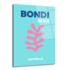Bondi Beach Mercan Temalı Modern Cam Tablo - Glazella Bondi Beach Mercan Temalı Modern Cam Tablo - Glazella