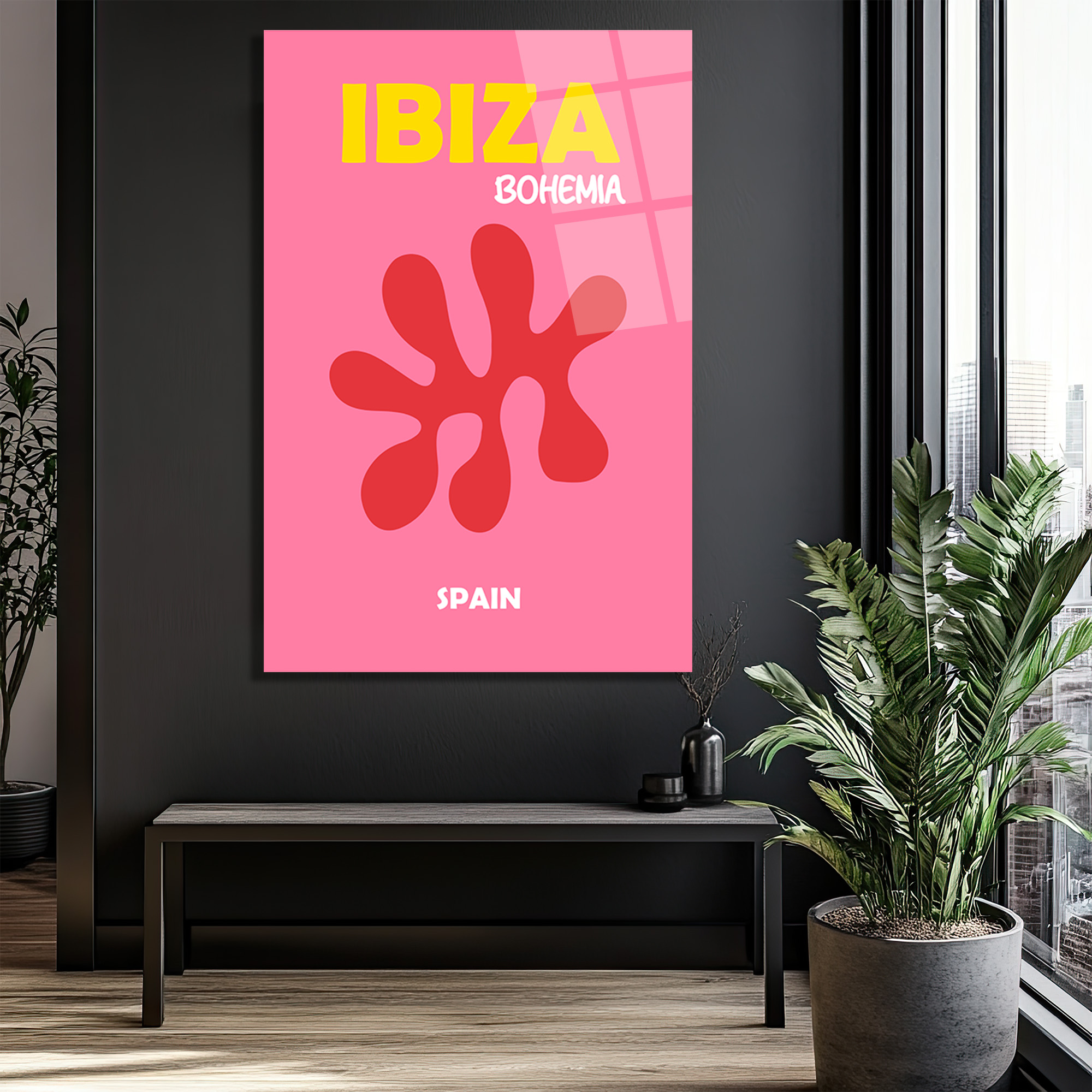 Ibiza Bohemia Enerjili Modern Cam Tablo - Glazella Ibiza Bohemia Enerjili Modern Cam Tablo - Glazella