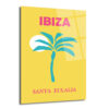 Ibiza Santa Eulalia Tropikal Palmiye Retro Cam Tablo - Glazella