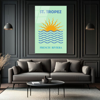 St. Tropez French Riviera Cam Tablo: Akdeniz'in Güneşi Evinizde - Glazella