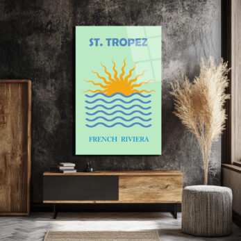 St. Tropez French Riviera Cam Tablo: Akdeniz'in Güneşi Evinizde - Glazella