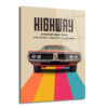 HIGHWAY Film Afişi Temalı Klasik Araba Cam Tablo - Glazella HIGHWAY Film Afişi Temalı Klasik Araba Cam Tablo - Glazella