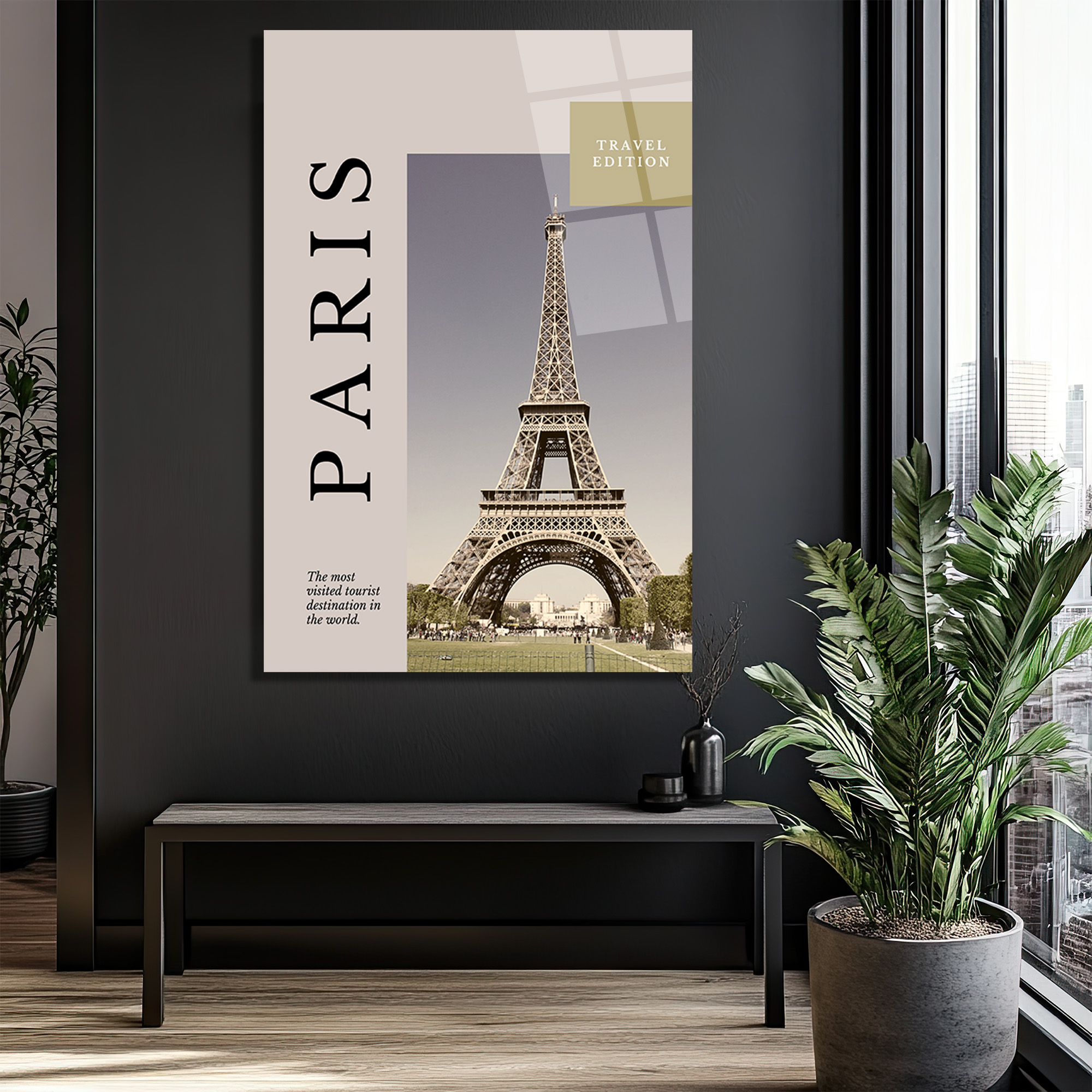 Paris Eyfel Kulesi Seyahat Temalı Modern Cam Tablo - Glazella Paris Eyfel Kulesi Seyahat Temalı Modern Cam Tablo - Glazella