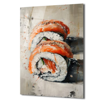 Somon Sushi Modern Sanat Cam Tablo - Japon Lezzeti Duvarınızda - Glazella