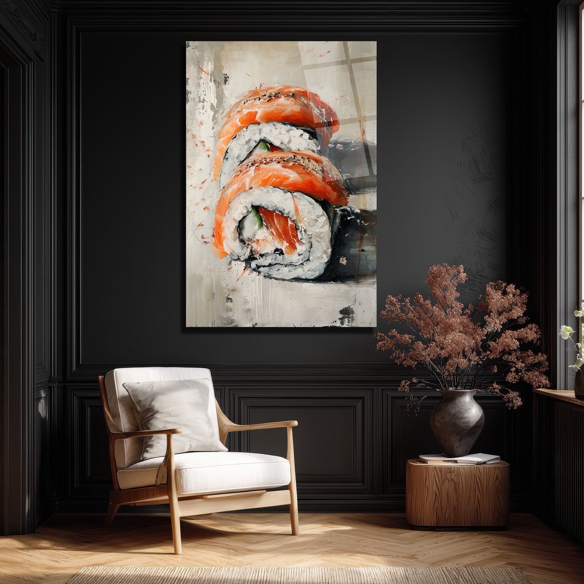 Somon Sushi Modern Sanat Cam Tablo - Japon Lezzeti Duvarınızda - Glazella Somon Sushi Modern Sanat Cam Tablo - Japon Lezzeti Duvarınızda - Glazella