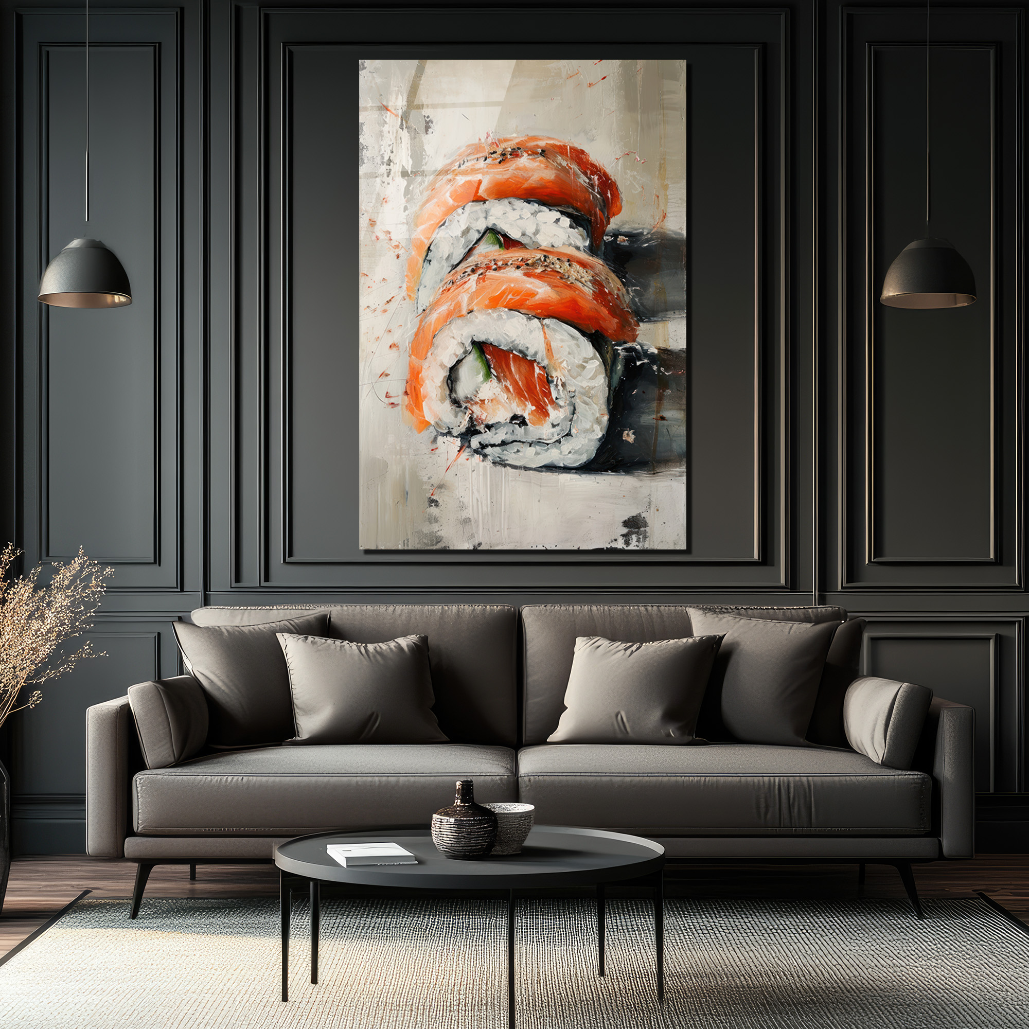 Somon Sushi Modern Sanat Cam Tablo - Japon Lezzeti Duvarınızda - Glazella Somon Sushi Modern Sanat Cam Tablo - Japon Lezzeti Duvarınızda - Glazella