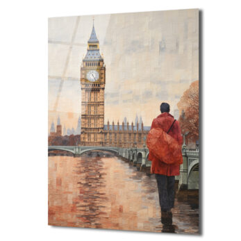 Londra Big Ben Manzarası Cam Tablo - Şehrin Ruhu Evinde - Glazella