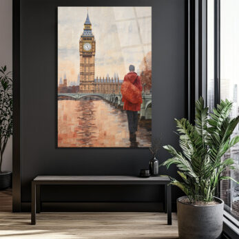 Londra Big Ben Manzarası Cam Tablo - Şehrin Ruhu Evinde - Glazella Londra Big Ben Manzarası Cam Tablo - Şehrin Ruhu Evinde - Glazella