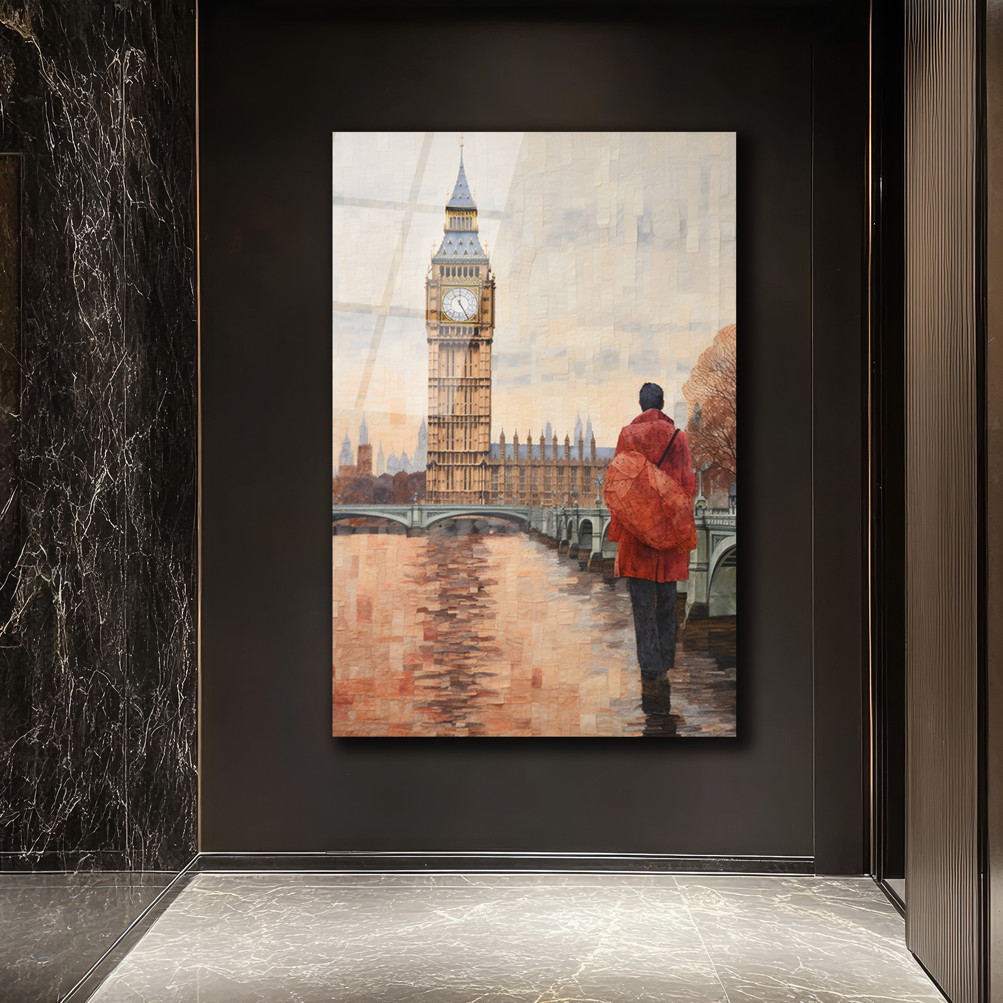 Londra Big Ben Manzarası Cam Tablo - Şehrin Ruhu Evinde - Glazella Londra Big Ben Manzarası Cam Tablo - Şehrin Ruhu Evinde - Glazella