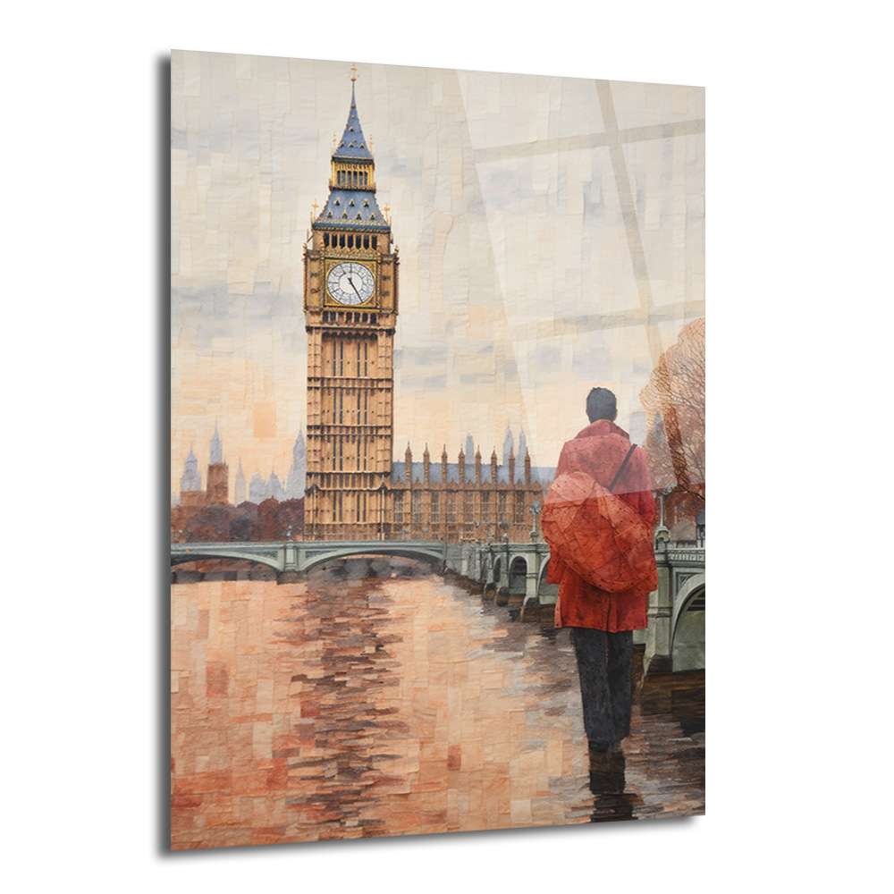Londra Big Ben Manzarası Cam Tablo - Şehrin Ruhu Evinde - Glazella Londra Big Ben Manzarası Cam Tablo - Şehrin Ruhu Evinde - Glazella