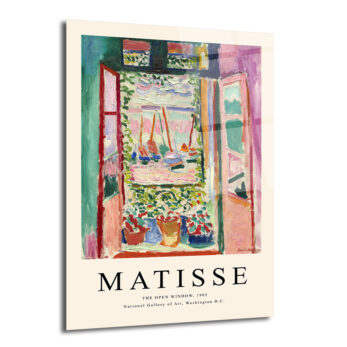Matisse Açık Pencere Cam Tablo - Fauvist Sanatın Canlı Dokunuşu - Glazella