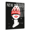 New Masses Vintage Art Deco Kadın Portre Cam Tablo - Glazella