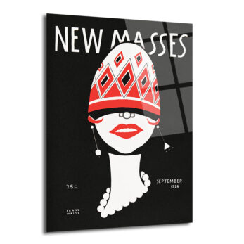 New Masses Vintage Art Deco Kadın Portre Cam Tablo - Glazella