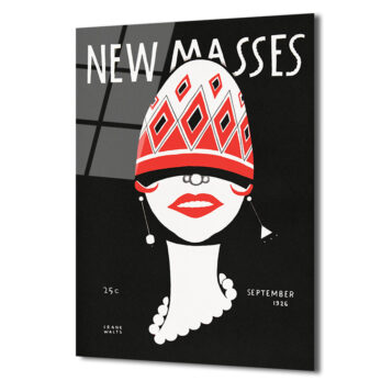 New Masses Vintage Art Deco Kadın Portre Cam Tablo - Glazella