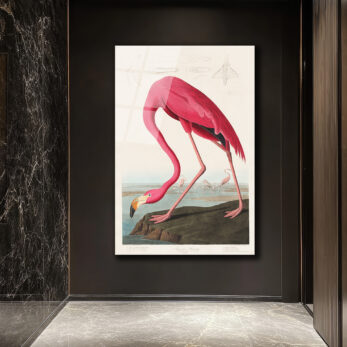 Amerikan Flamingosu Cam Tablo - Pembe Zarafet - Glazella Amerikan Flamingosu Cam Tablo - Pembe Zarafet - Glazella