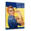 We Can Do It! Rosie the Riveter Güç Temalı Cam Tablo - Glazella