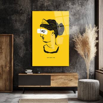 Antik İlham Sarı Minimalist Cam Tablo | Modern Sanat Duvar Dekorasyonu - Glazella Antik İlham Sarı Minimalist Cam Tablo | Modern Sanat Duvar Dekorasyonu - Glazella