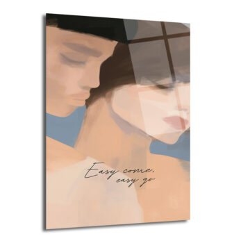 Easy Come Easy Go Modern Soyut Cam Tablo - Glazella