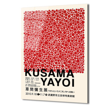 Kusama Tarzı Kırmızı Benekler Modern Cam Tablo - Glazella
