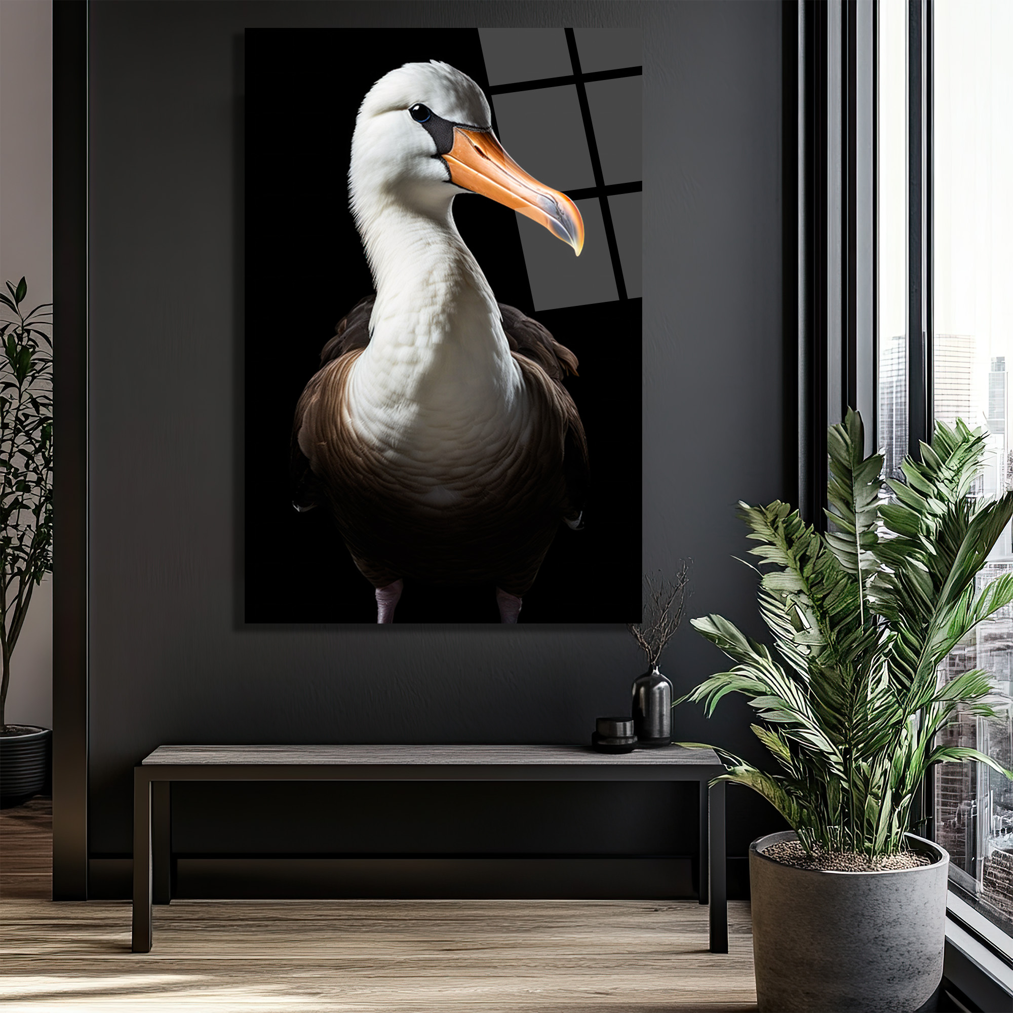 Albatros Kuşu Portresi Cam Tablo - Denizlerin Asil Zarafeti - Glazella Albatros Kuşu Portresi Cam Tablo - Denizlerin Asil Zarafeti - Glazella