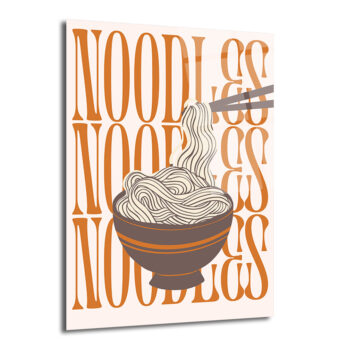 Noodles Desenli Modern Mutfak Cam Tablo - Glazella
