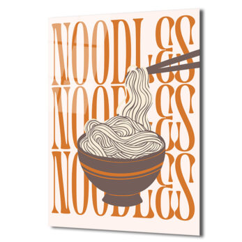 Noodles Desenli Modern Mutfak Cam Tablo - Glazella Noodles Desenli Modern Mutfak Cam Tablo - Glazella