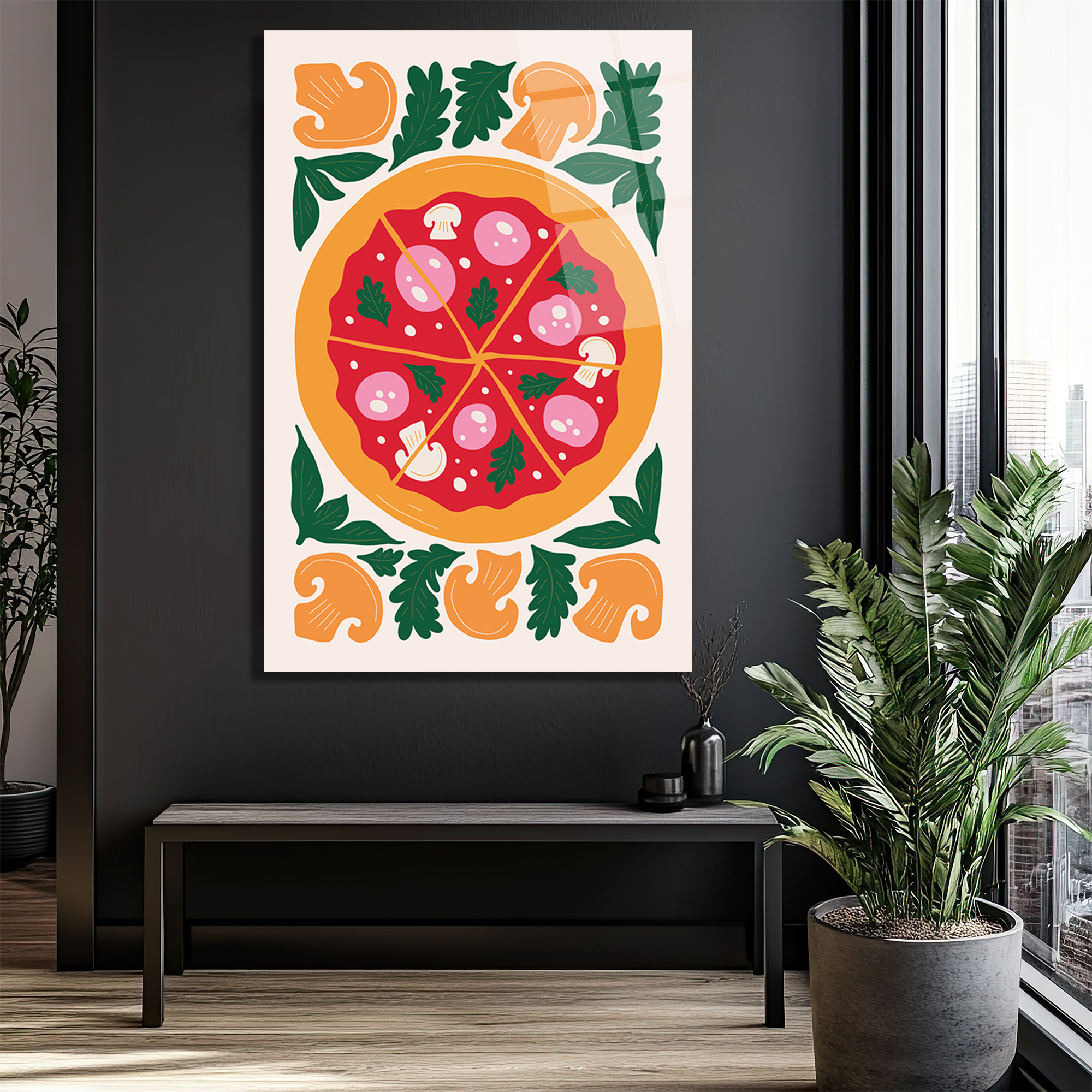 Neşeli Pizza Dilimleri Cam Tablo - Mutfak ve Yemek Alanları İçin Modern Dekor - Glazella Neşeli Pizza Dilimleri Cam Tablo - Mutfak ve Yemek Alanları İçin Modern Dekor - Glazella