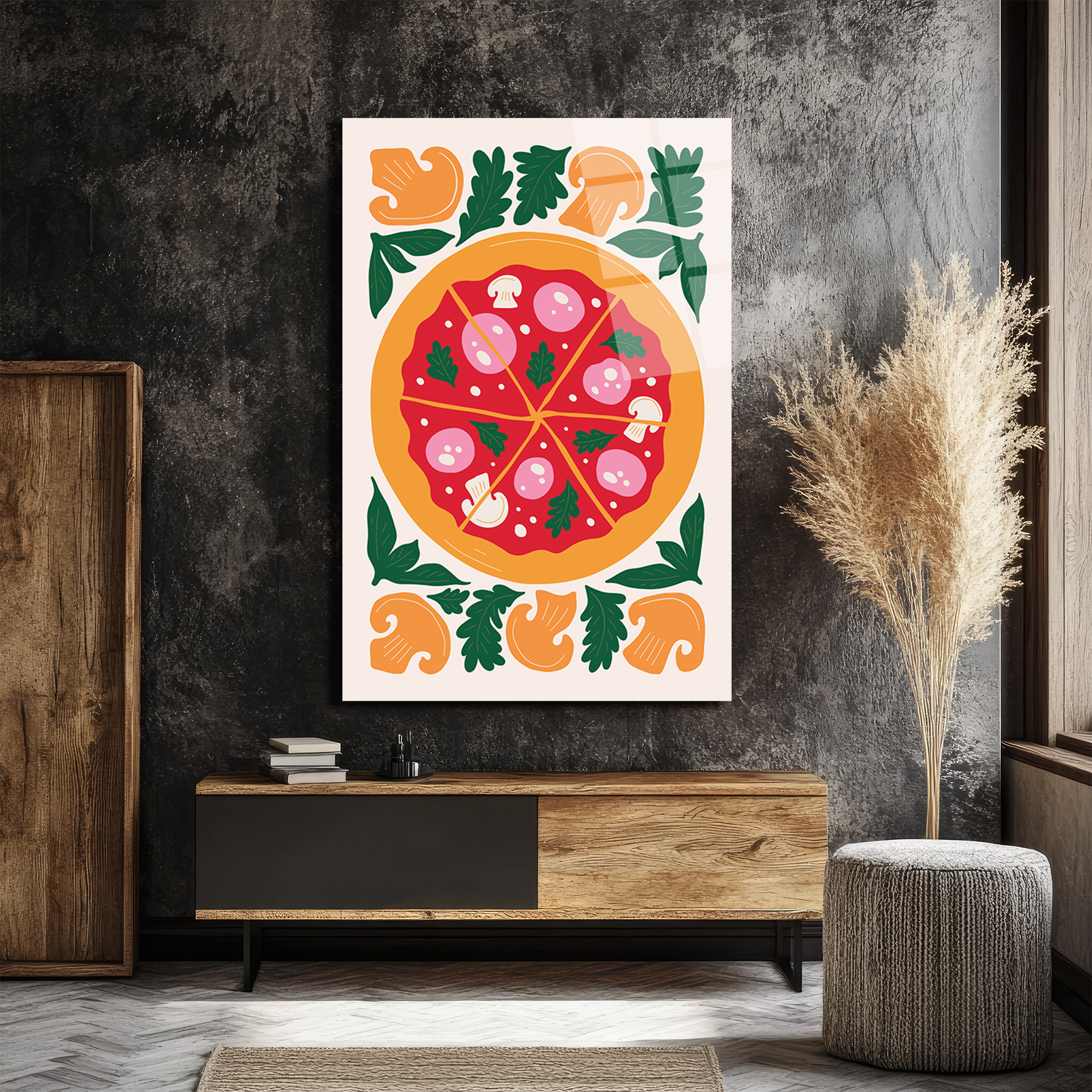 Neşeli Pizza Dilimleri Cam Tablo - Mutfak ve Yemek Alanları İçin Modern Dekor - Glazella Neşeli Pizza Dilimleri Cam Tablo - Mutfak ve Yemek Alanları İçin Modern Dekor - Glazella