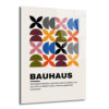 Bauhaus Geometrik Desenli Modern Cam Tablo - Glazella