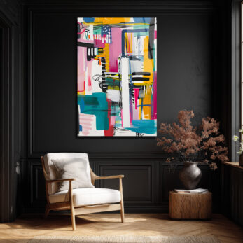 Enerjik Soyut Sanat Cam Tablo - Modern Duvar Dekorasyonu - Glazella Enerjik Soyut Sanat Cam Tablo - Modern Duvar Dekorasyonu - Glazella