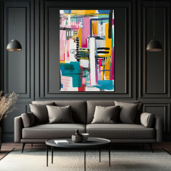 Enerjik Soyut Sanat Cam Tablo - Modern Duvar Dekorasyonu - Glazella Enerjik Soyut Sanat Cam Tablo - Modern Duvar Dekorasyonu - Glazella
